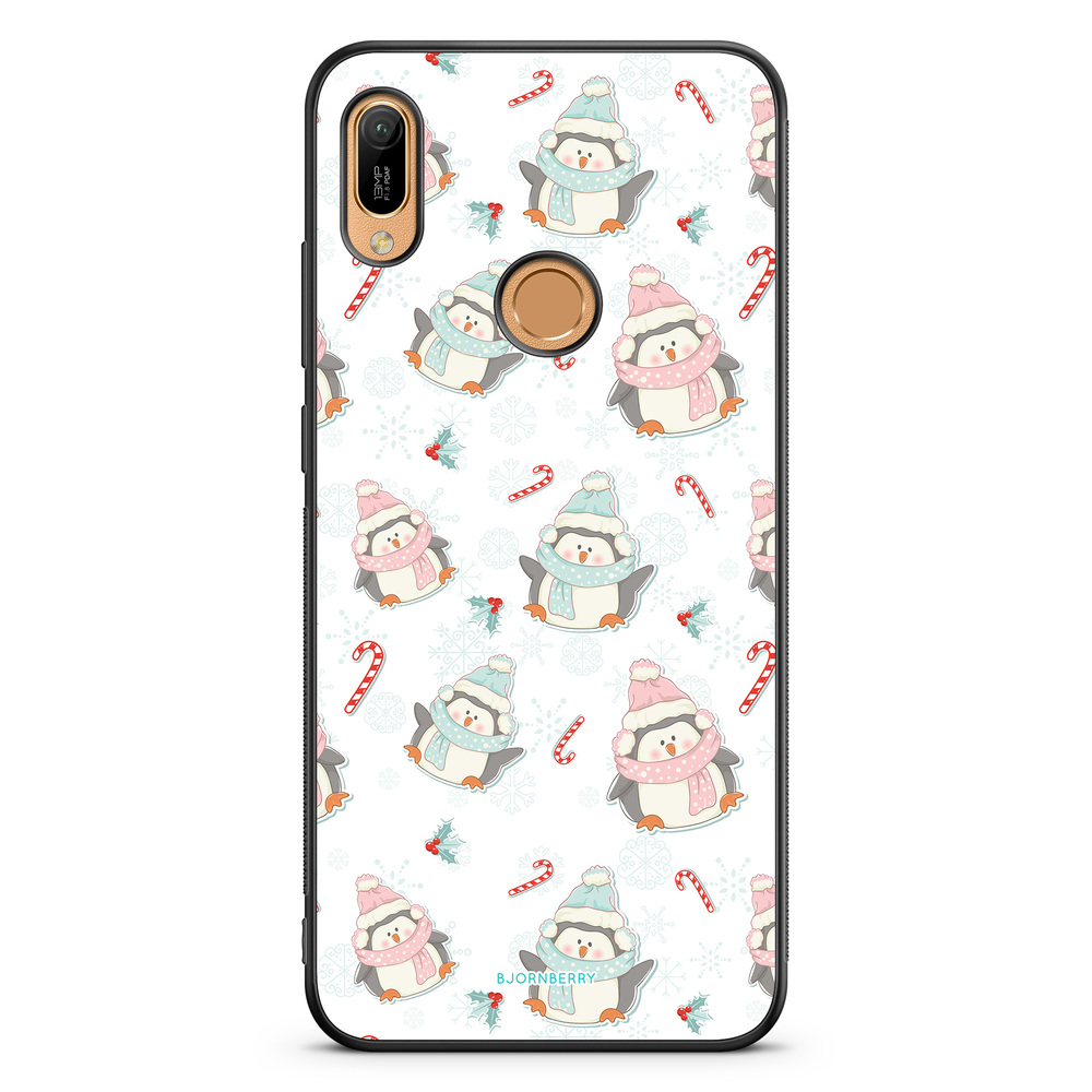 Huawei Y6 2019 Case - Christmas Penguins
