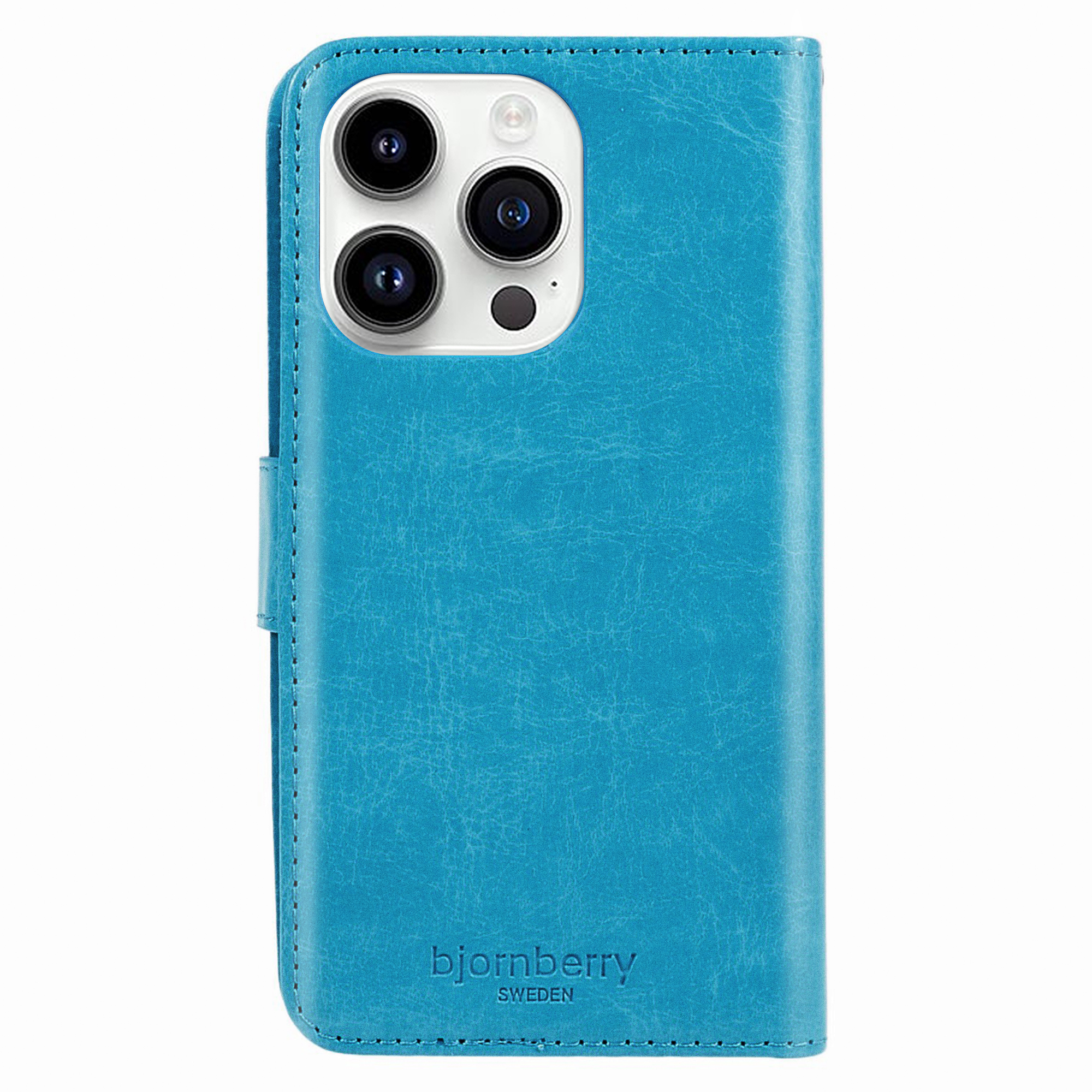 iPhone 14 Pro Magnet Wallet Case MONOGRAM - Light Blue - 4