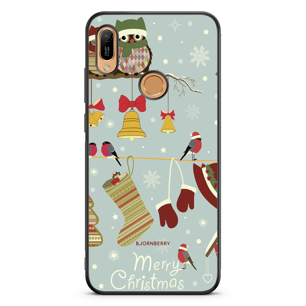 Huawei Y6 2019 Case - Christmas Owls