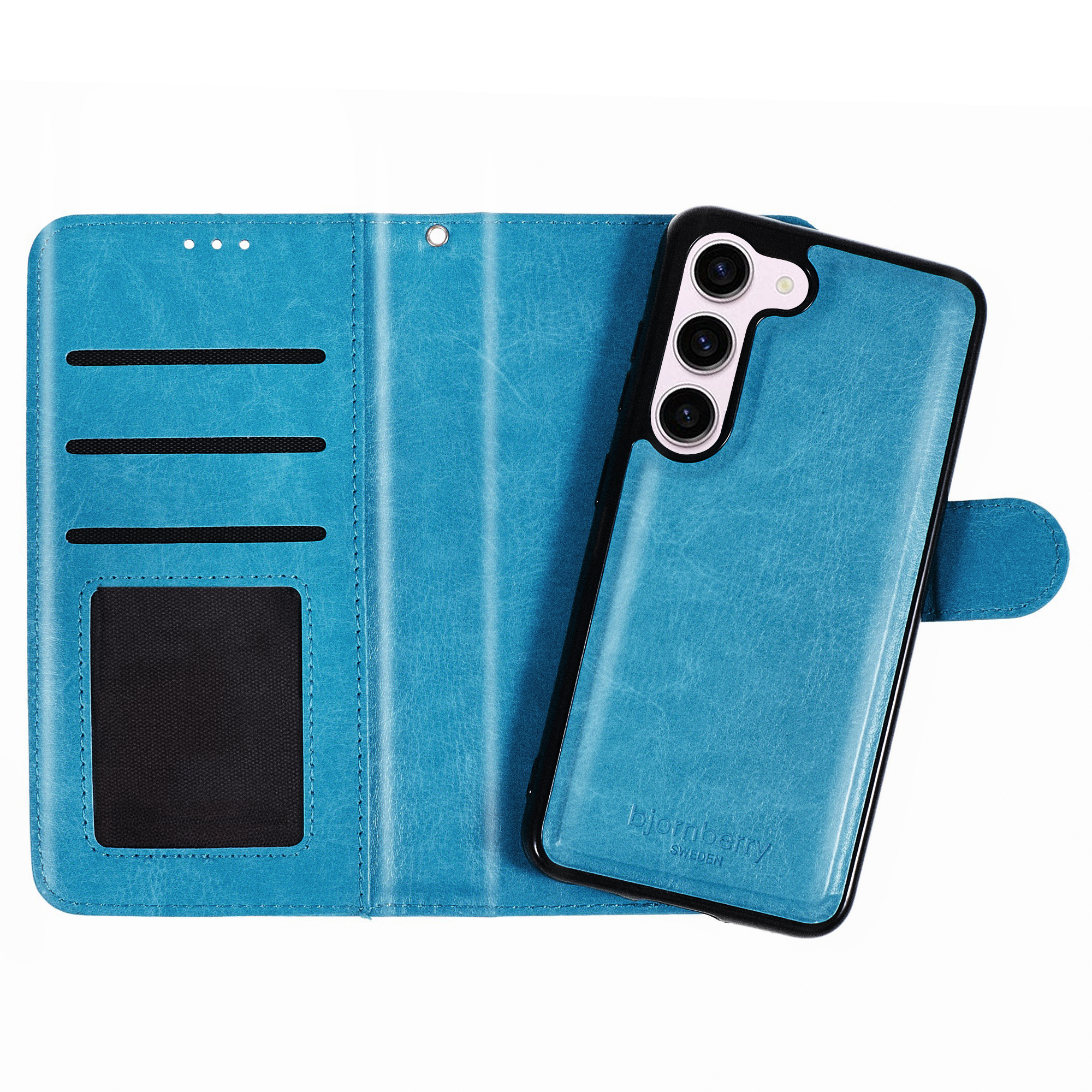 Samsung Galaxy S23 Plus Magnet Wallet Case MONOGRAM - Light Blue - 3