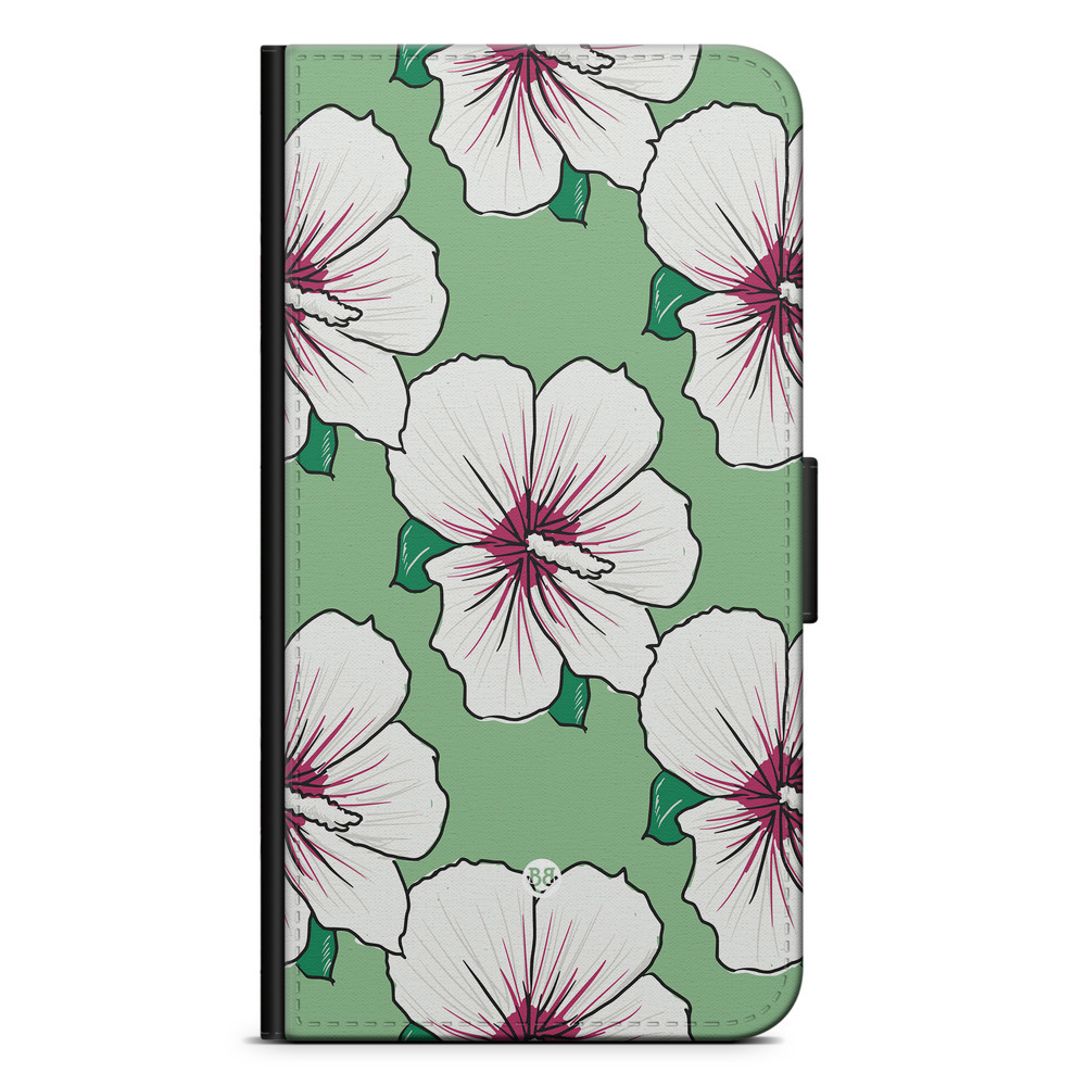 OnePlus 8T Plånboksfodral - Gräddvita Blommor | Mobilskal & Mobilfodral BJORNBERRY
