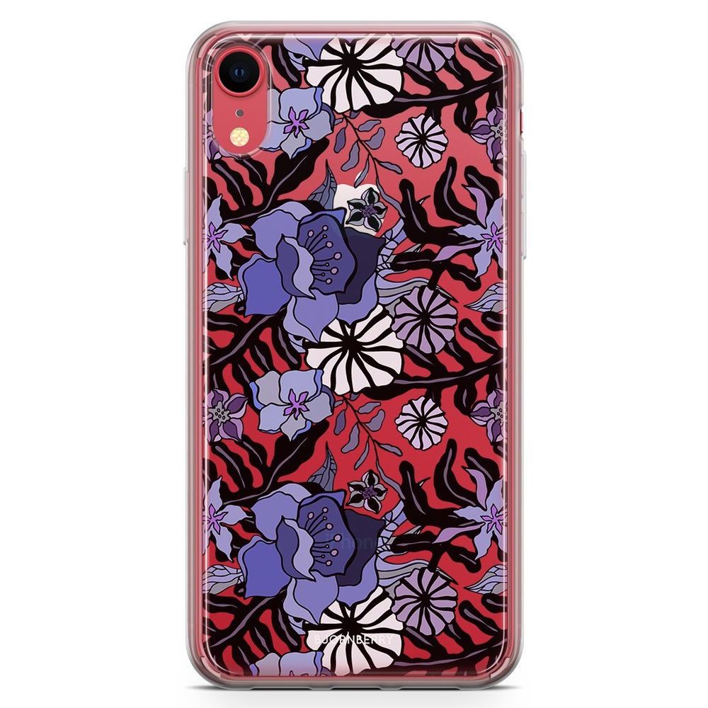 iPhone XR Fashion Skal - Lila Blommor