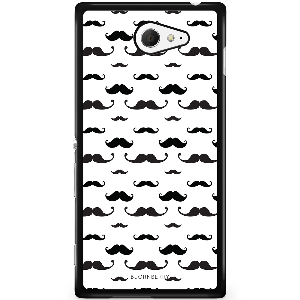 Sony Xperia M2 Aqua Case - Mustache Pattern