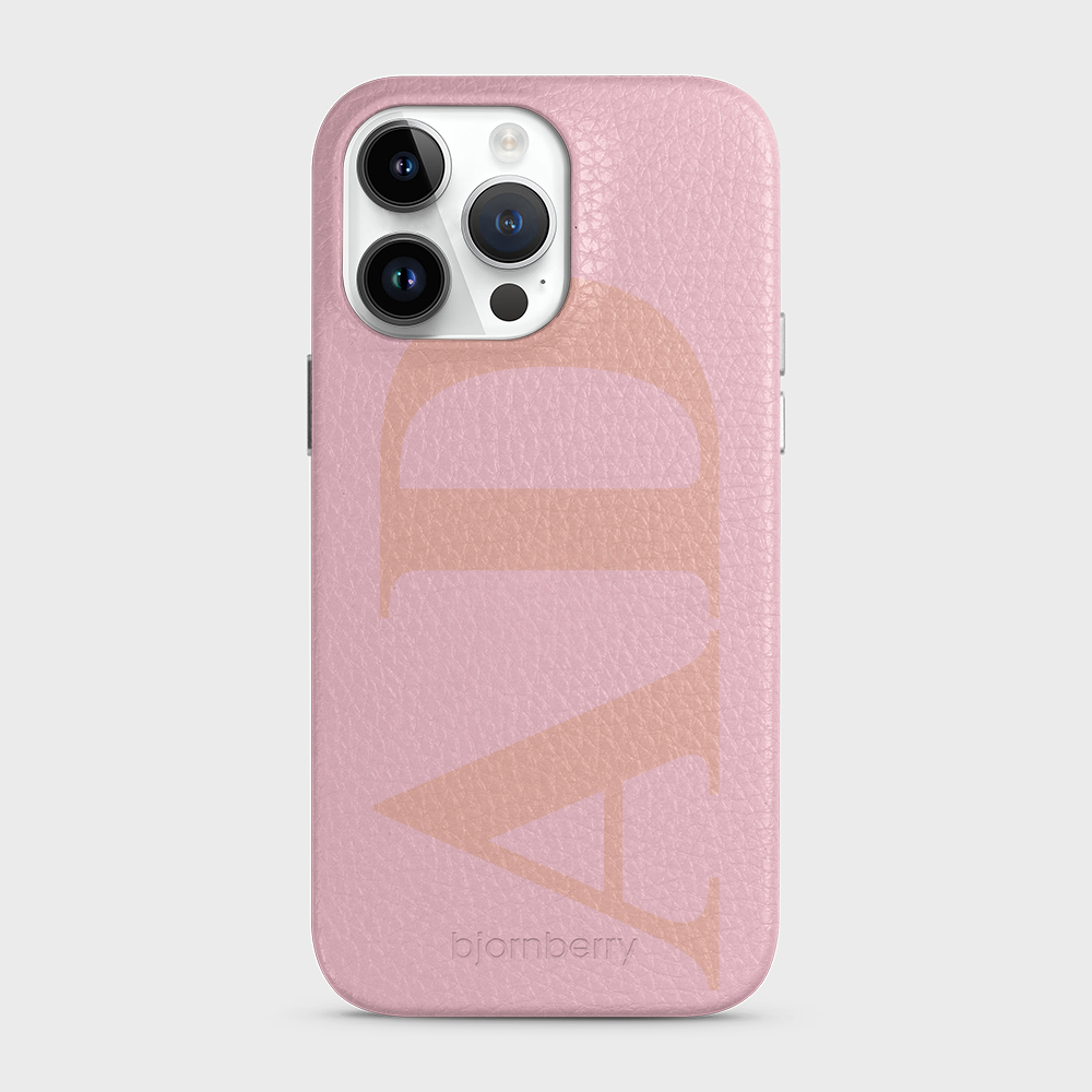 iPhone 15 Pro Max Personalised Leather Case - Large Initials - 4
