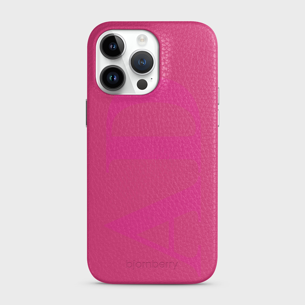 iPhone 15 Pro Max Personalised Leather Case - Large Initials - 17
