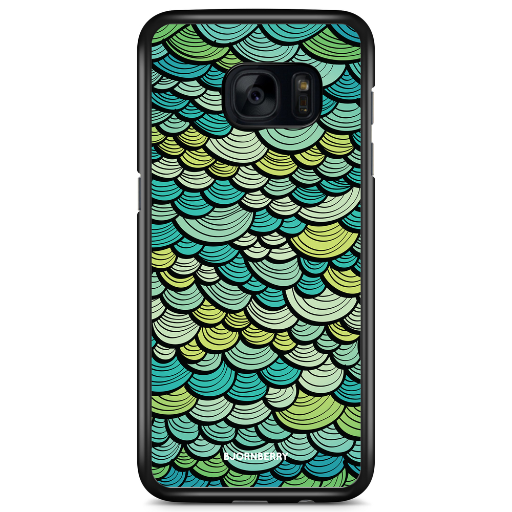 Samsung Galaxy S7 Edge Skal - Grön Sjöjungfrufjäll