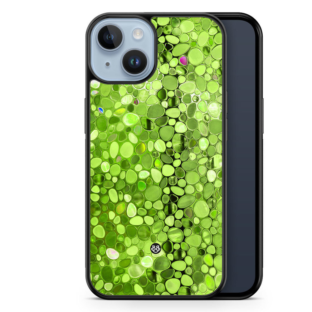 iPhone 14 Plus Case - Stained Glass Green