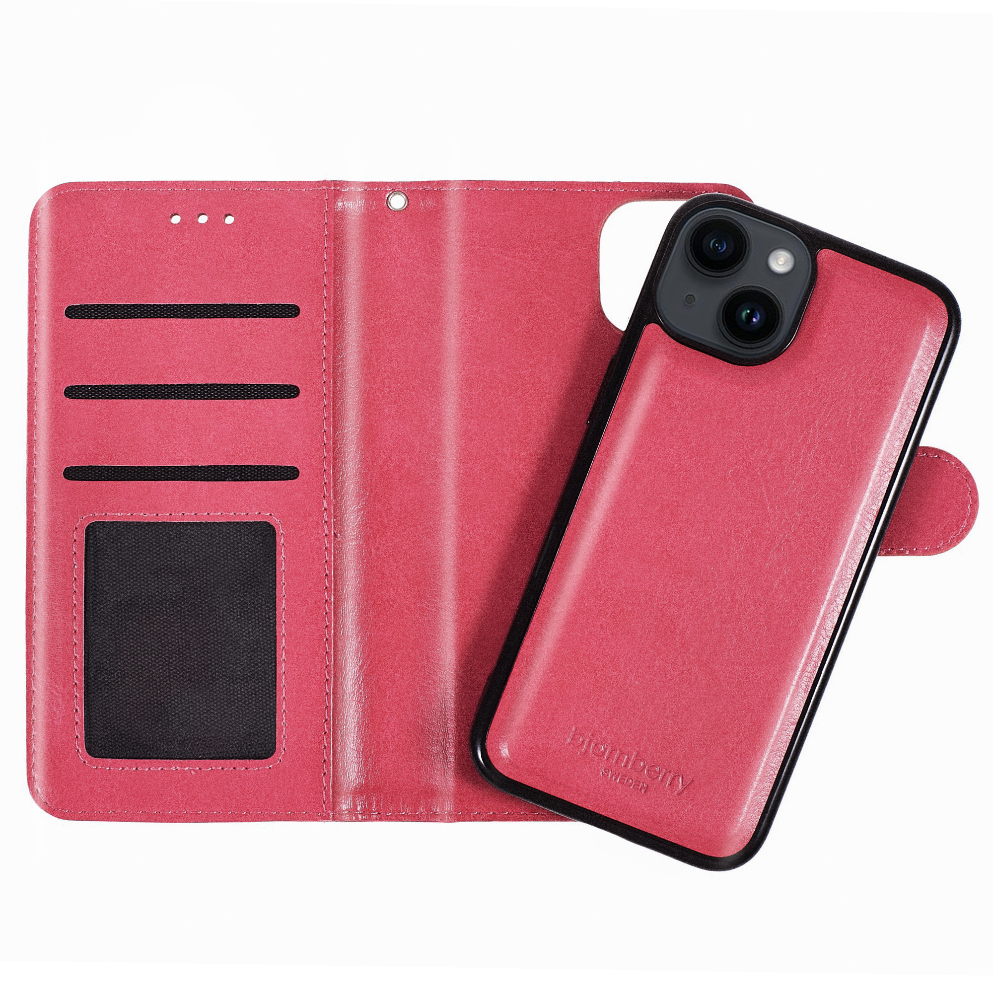 iPhone 13 Pro Magnet Wallet Case MONOGRAM - Magenta - 3