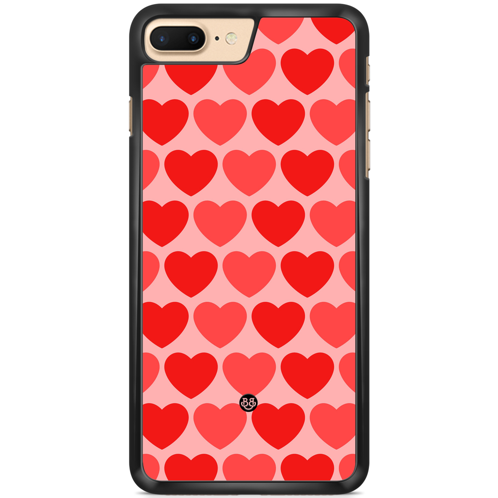 iPhone 7 Plus Case - Red Hearts
