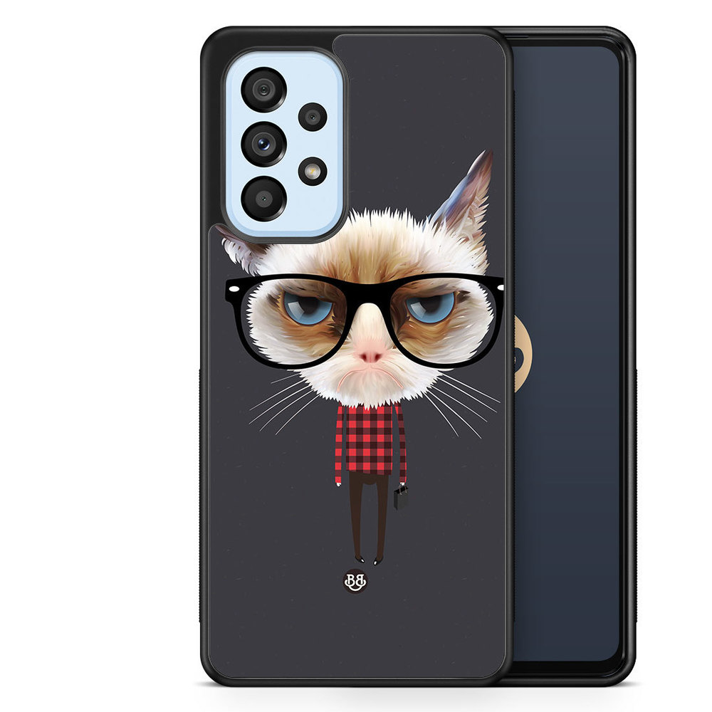 Samsung Galaxy A53 5G Case - Hipster Cat