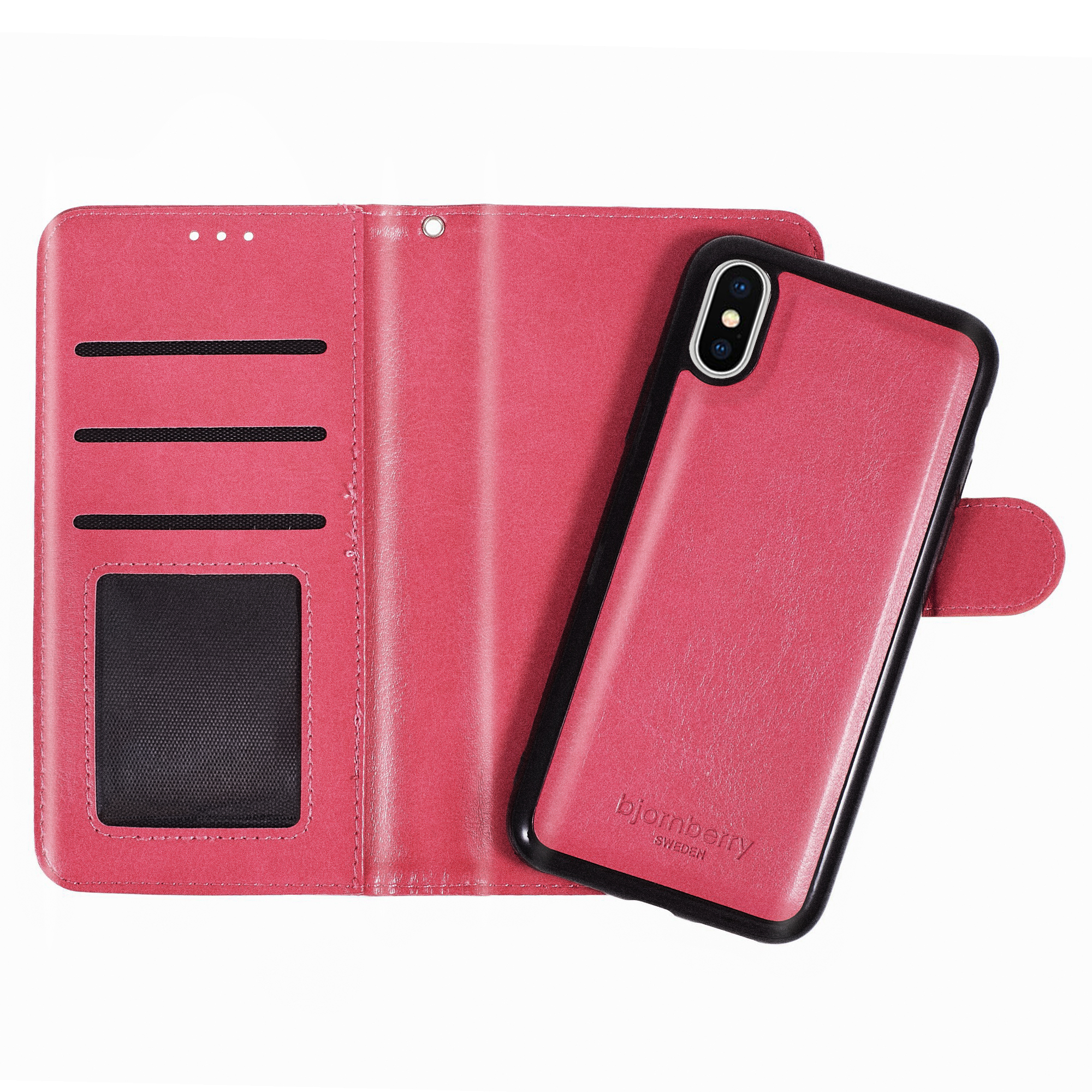 iPhone X/Xs Magnet Wallet Case MONOGRAM - Magenta - 3