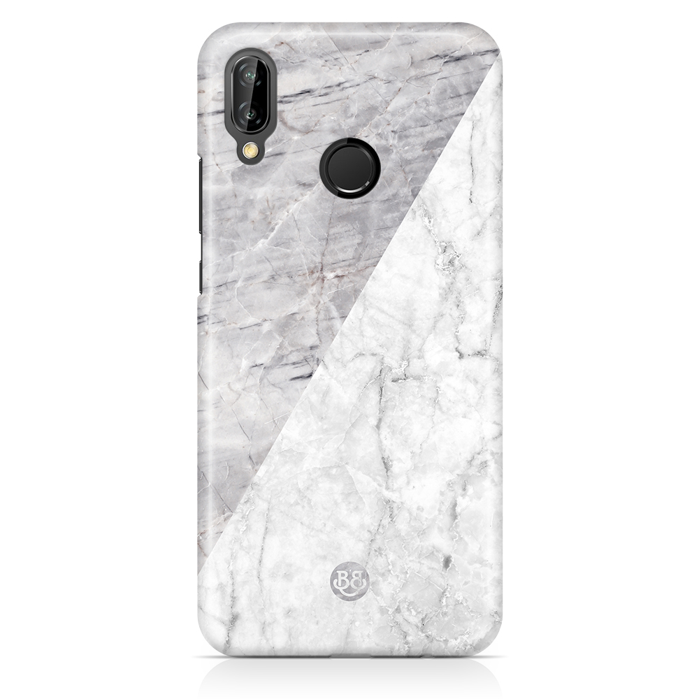 Huawei P20 Lite Premium Case - Half Marble