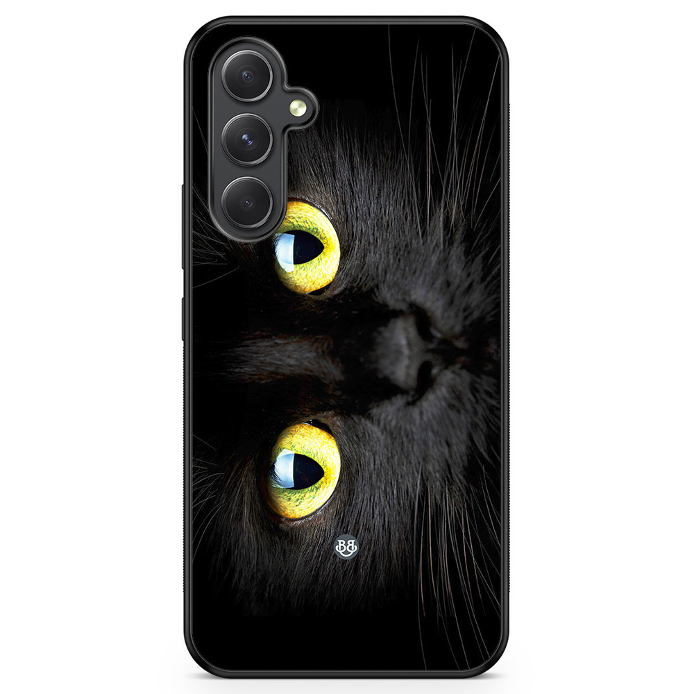 Samsung Galaxy A54 5G Case - Black Cat Close up
