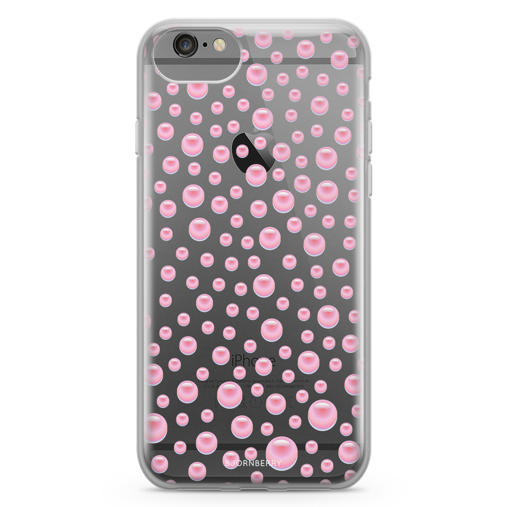 iPhone 6/6s Fashion Skal - Rosa Pärlor