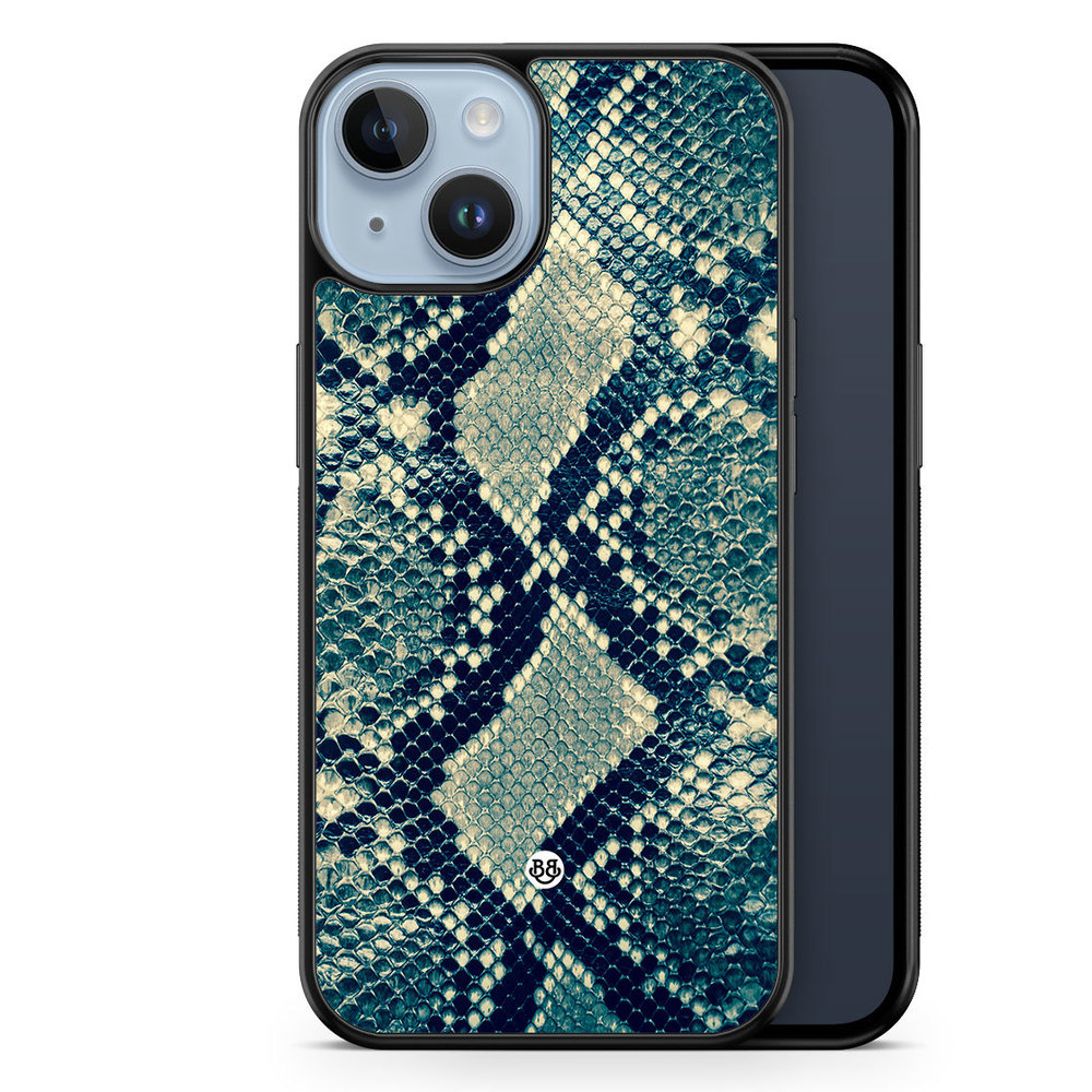 iPhone 14 Plus Case - Blue Snakeskin