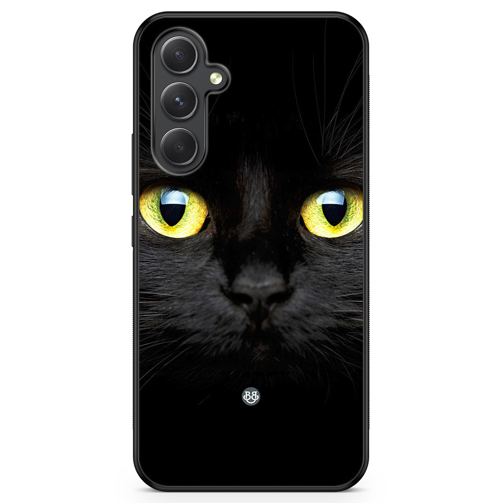 Samsung Galaxy A54 5G Case - Black Cat Closeup