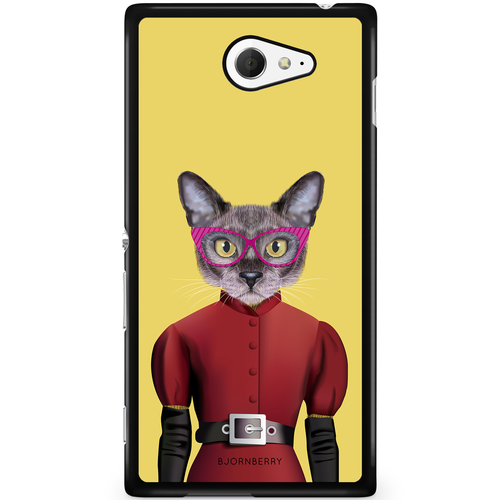 Sony Xperia M2 Aqua Case - Hipster Cat