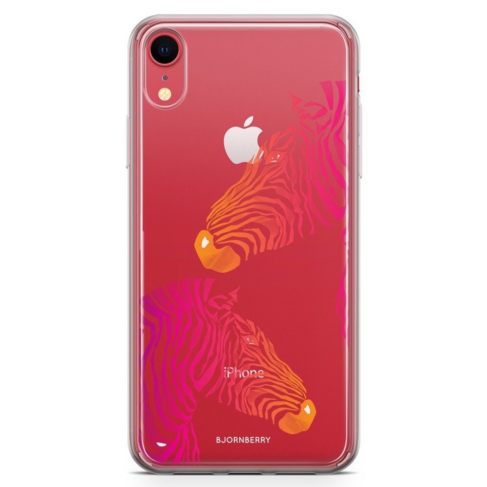 iPhone XR Fashion Skal - Rosa Zebror