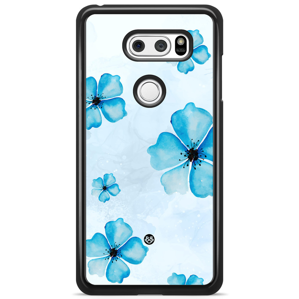 LG V30 Case - WILD BLOOM - Blue Bloom