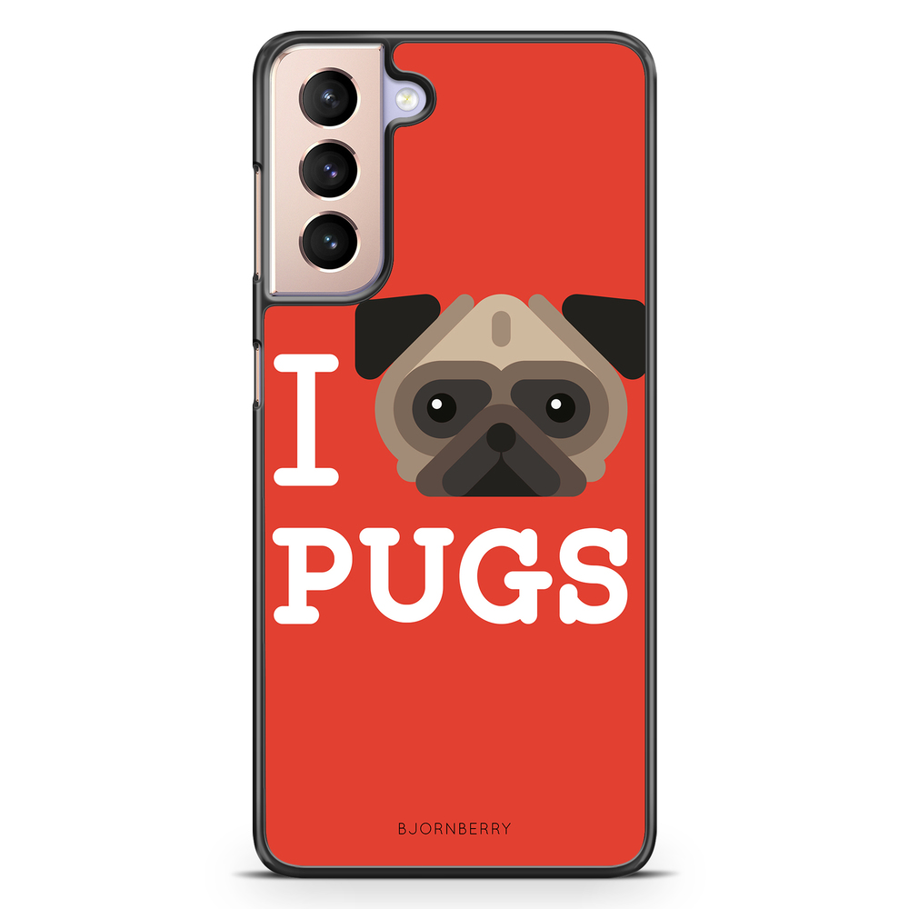 Samsung Galaxy S21 Case - I Love Pugs