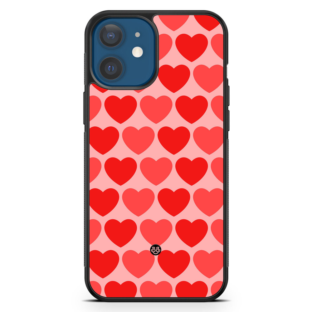 iPhone 12 Case - Red Hearts
