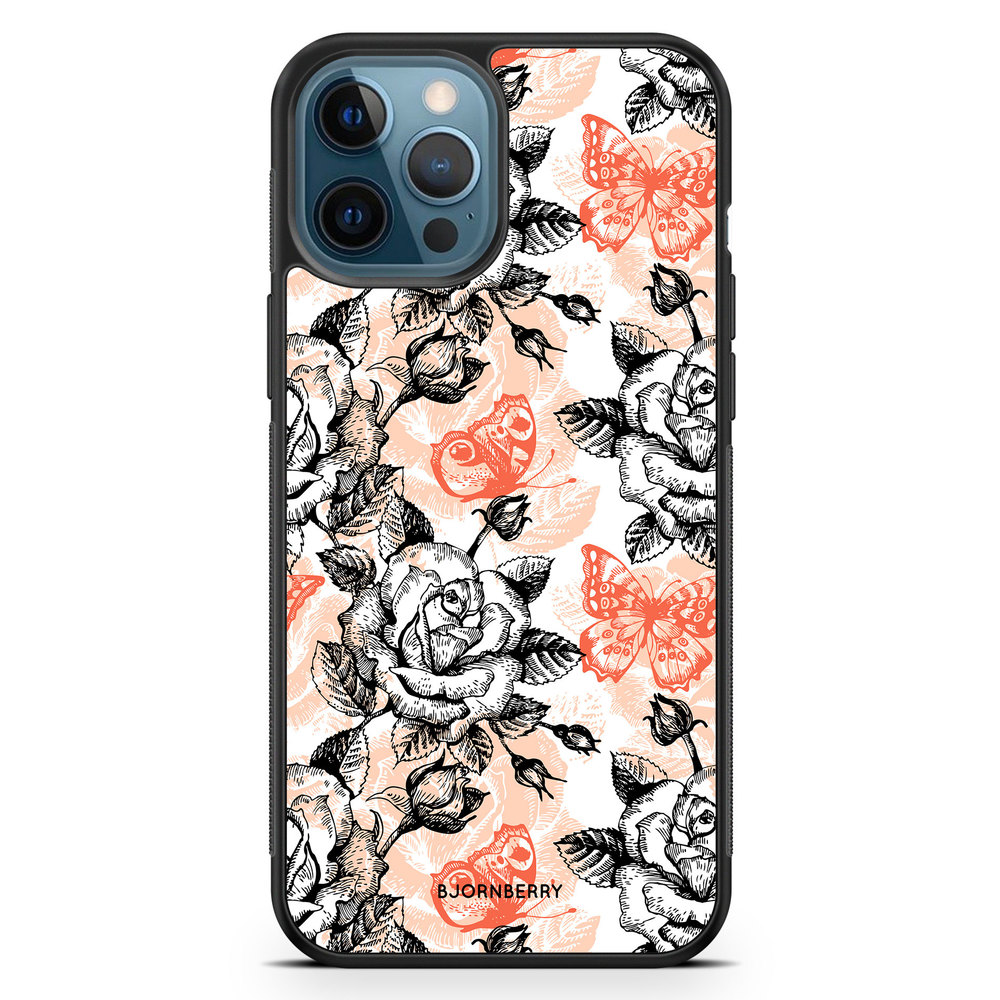 iPhone 12 Pro Case - Roses & Butterflies