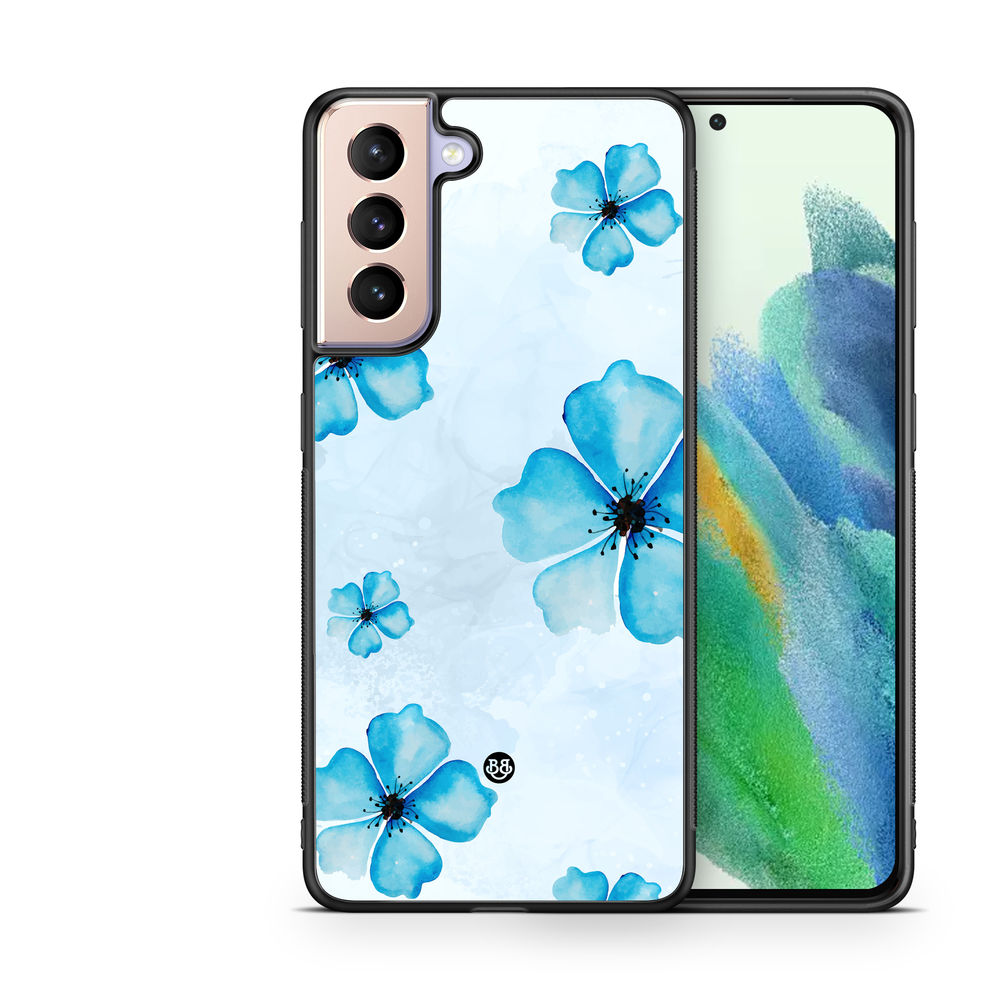 Samsung Galaxy S21 FE 5G Case - WILD BLOOM - Blue Bloom