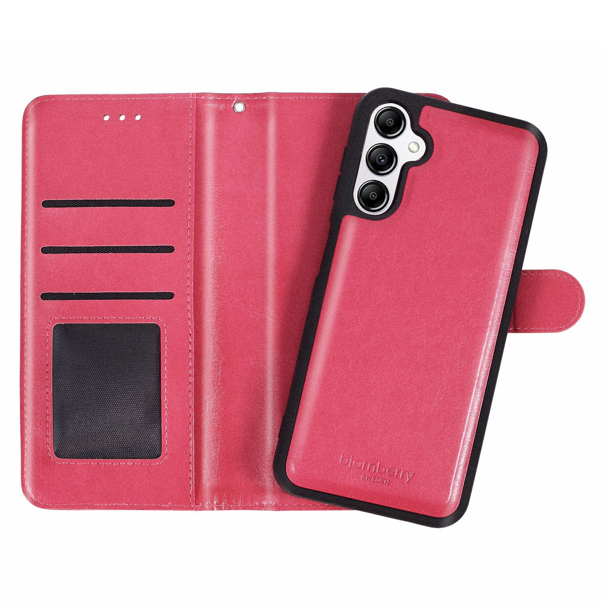 Samsung Galaxy A14 Magnet Wallet Case MONOGRAM - Magenta - 3