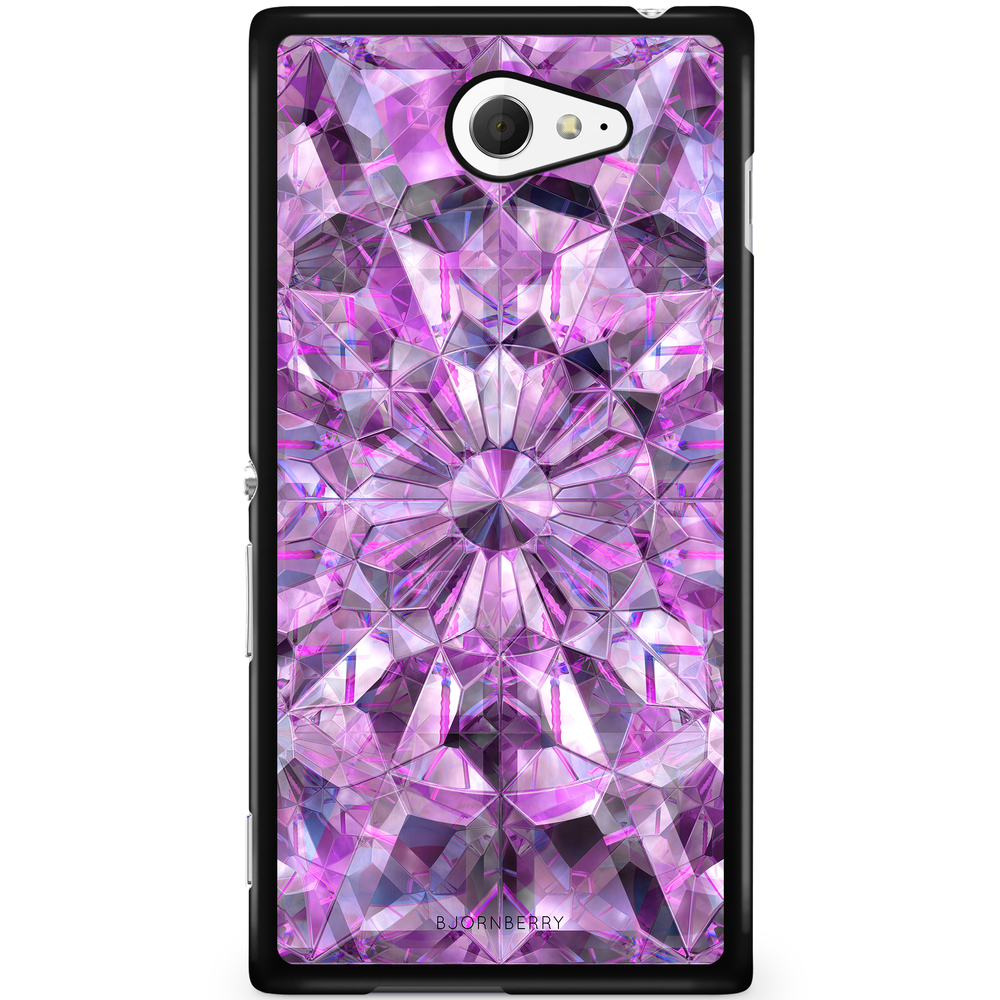 Sony Xperia M2 Aqua Case - Purple Crystals