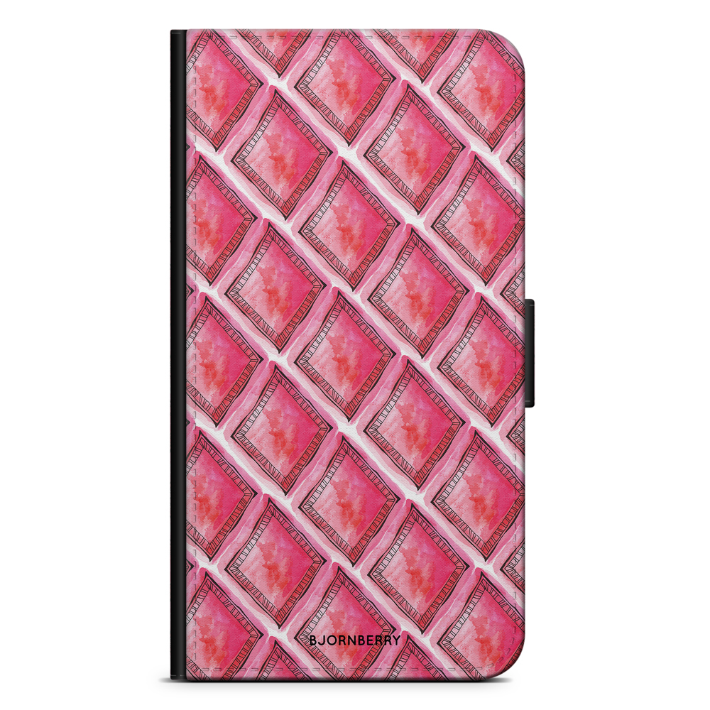 Sony Xperia X Wallet Case - Red Rhombus