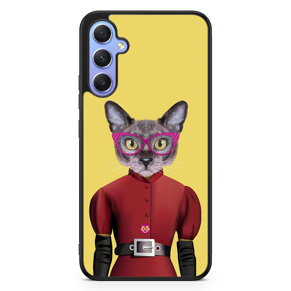 Samsung Galaxy A34 5G Case - Hipster Cat