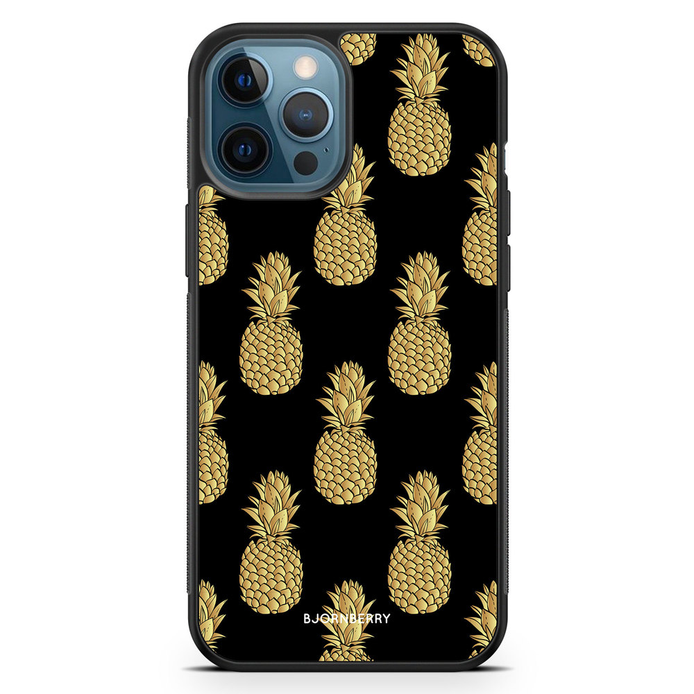 iPhone 12 Pro Case - Gold Pineapples