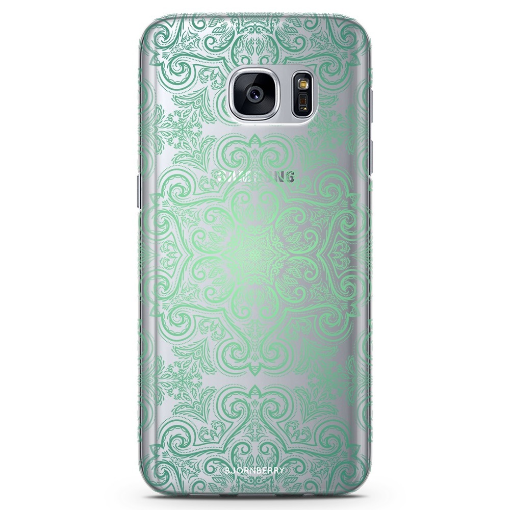 Samsung Galaxy S6 TPU Case - Green Retro Pattern