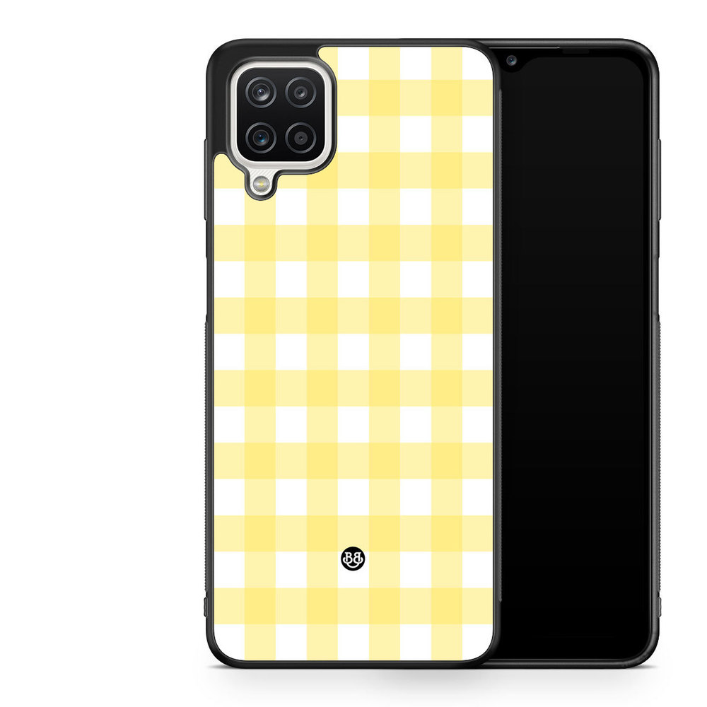 Samsung Galaxy A12 Case - SUMMER GARDEN - Lemon Check