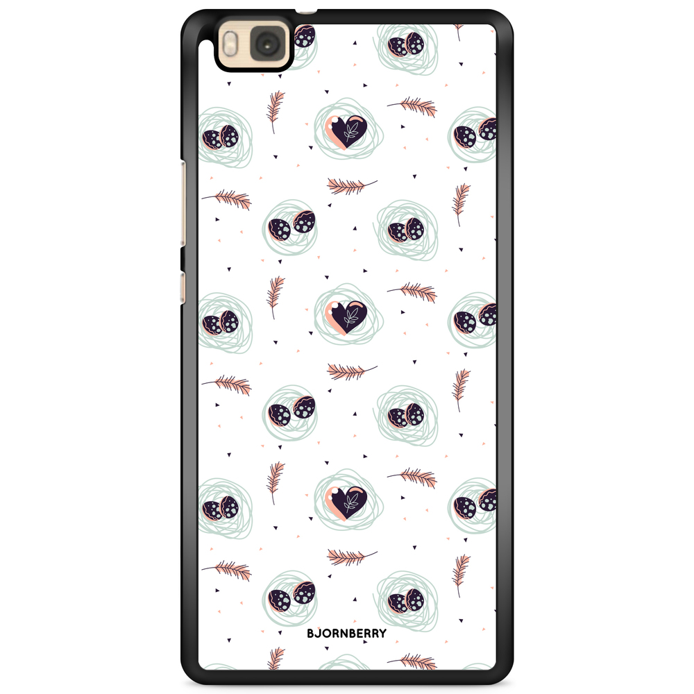 Huawei P8 Lite Case - Eggs and Hearts