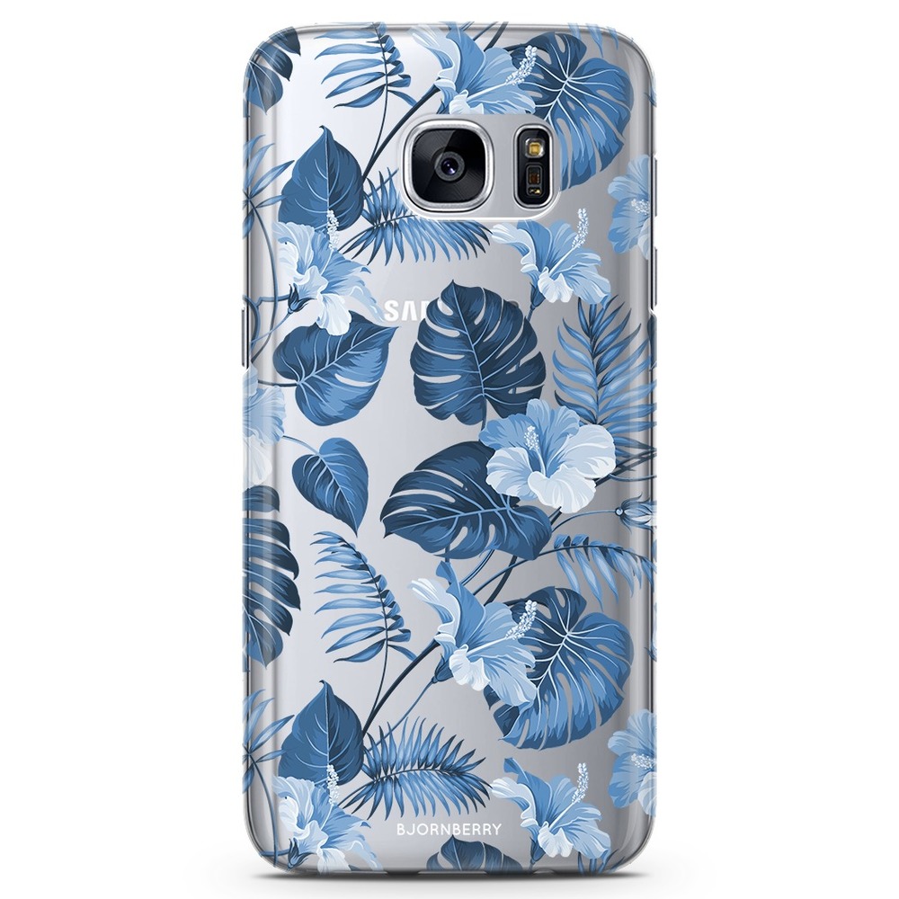 Samsung Galaxy S6 TPU Case - Blue Flowers