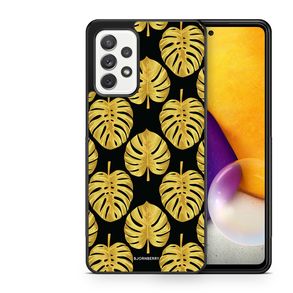 Samsung Galaxy A52/A52s 5G Case - Gold Monstera