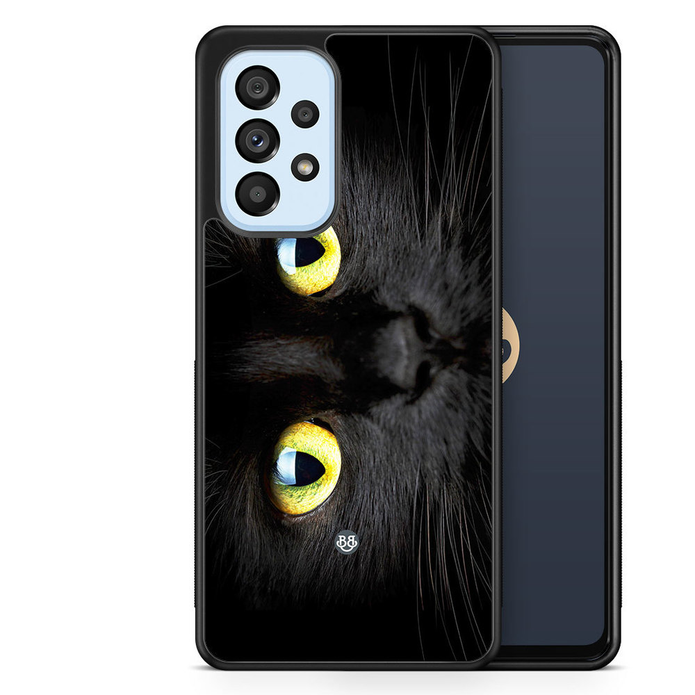 Samsung Galaxy A53 5G Case - Black Cat Close up