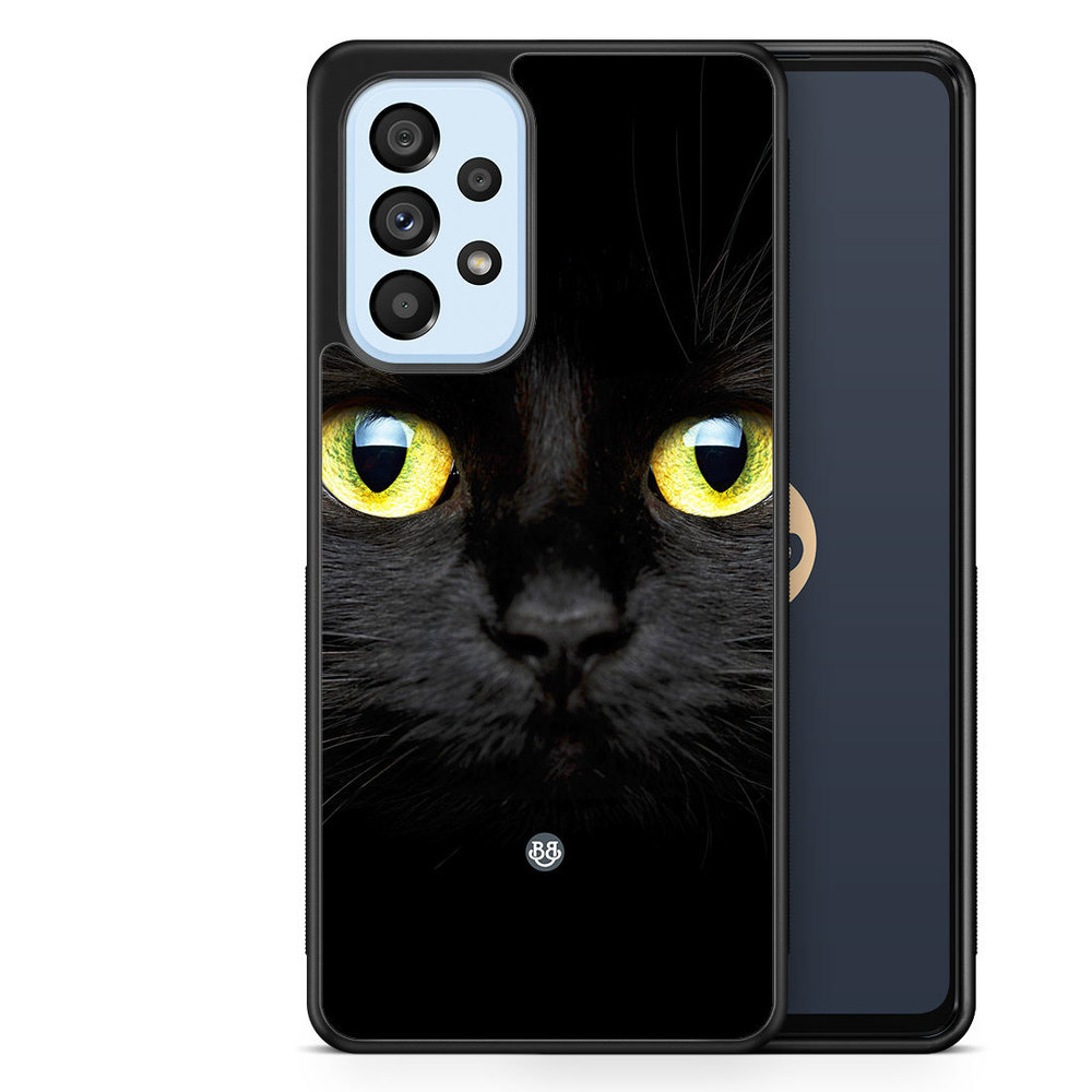 Samsung Galaxy A53 5G Case - Black Cat Closeup