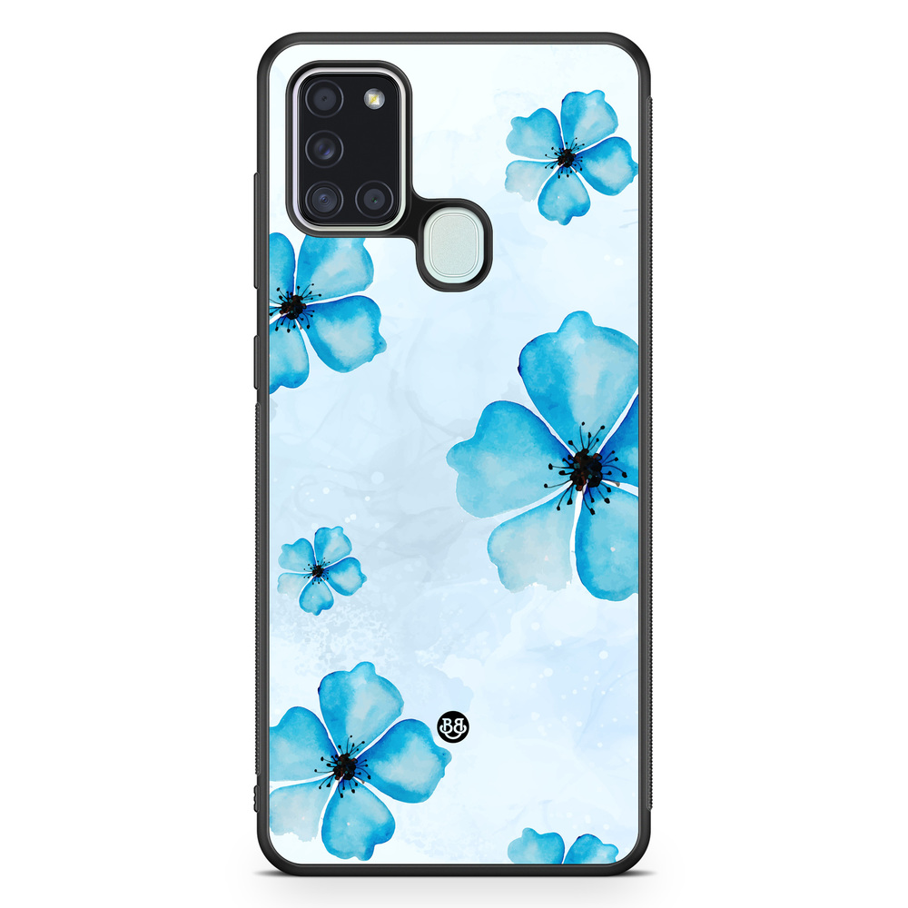 Samsung Galaxy A21s Case - WILD BLOOM - Blue Bloom