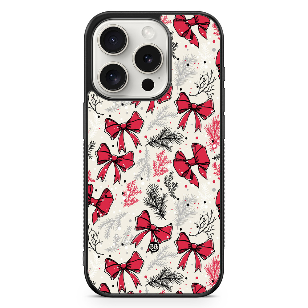 iPhone 15 Pro Case - Christmas Bows