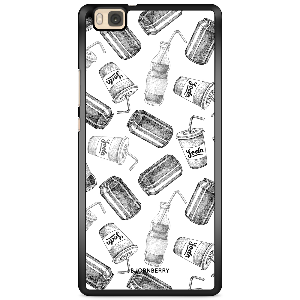Huawei P8 Lite Case - Soda Black & White