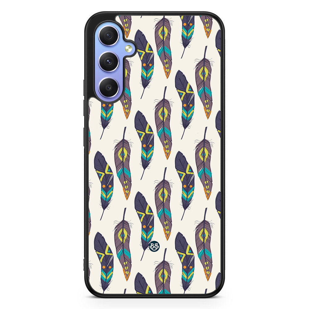 Samsung Galaxy A34 5G Case - Ethnic Feathers