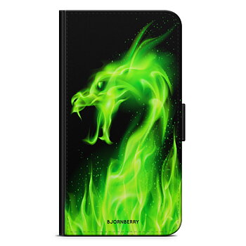 Samsung Galaxy S8 Plus Plånboksfodral - Grön Flames Dragon
