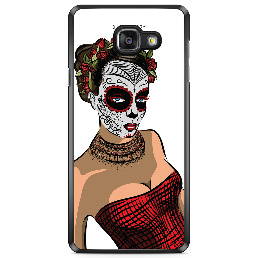 Samsung Galaxy A5 6 (2016) Case - Skull Mask Flowers
