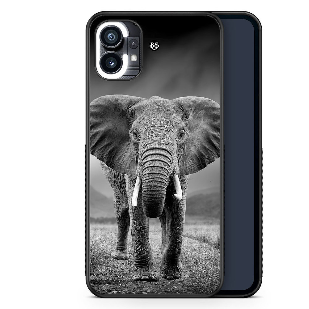 Nothing Phone (1) Case - Black/white Elephant