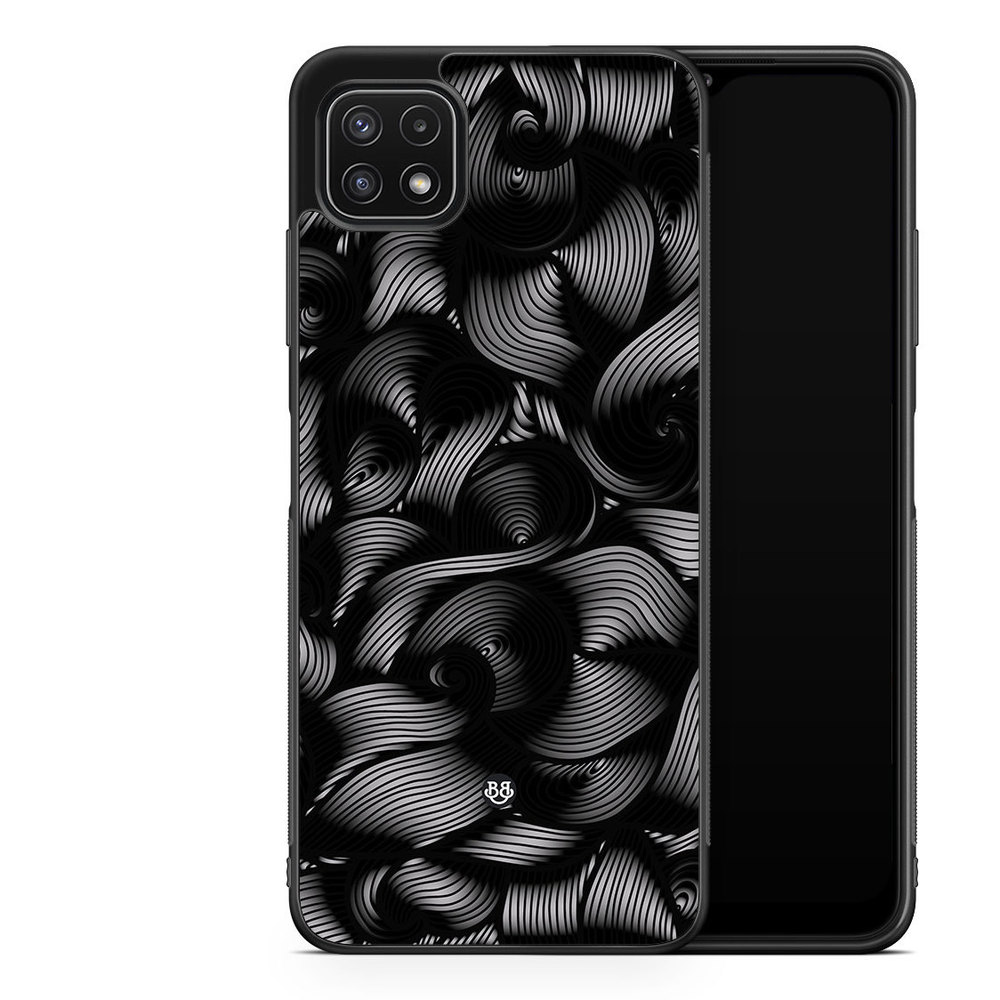 Samsung Galaxy A22 5G Case - Black Waves