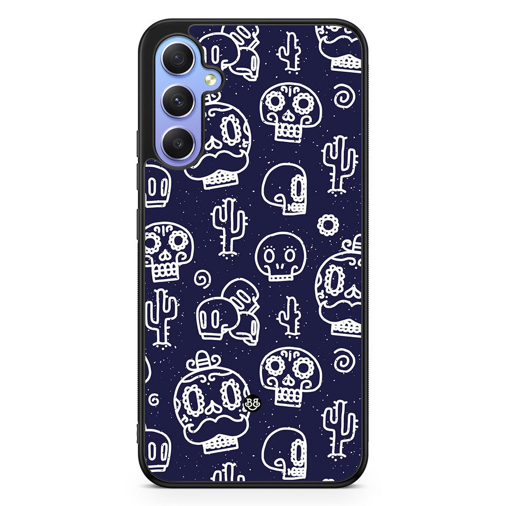 Samsung Galaxy A34 5G Case - Oldschool Skulls