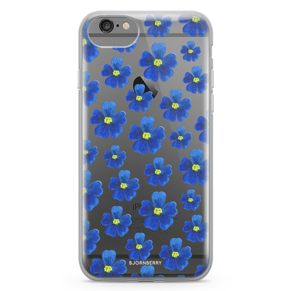 iPhone 6/6s Fashion Skal - Blå Blommor