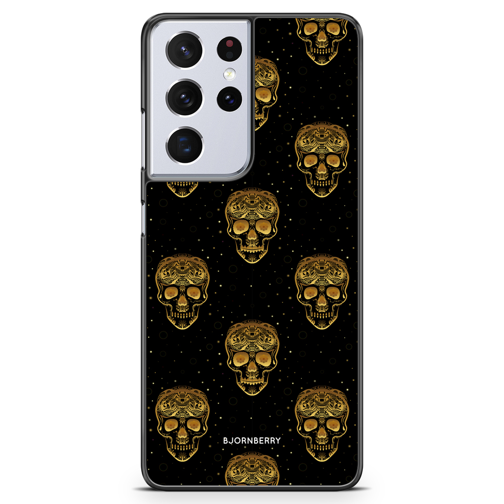 Samsung Galaxy S21 Ultra Skal - Gold Skulls